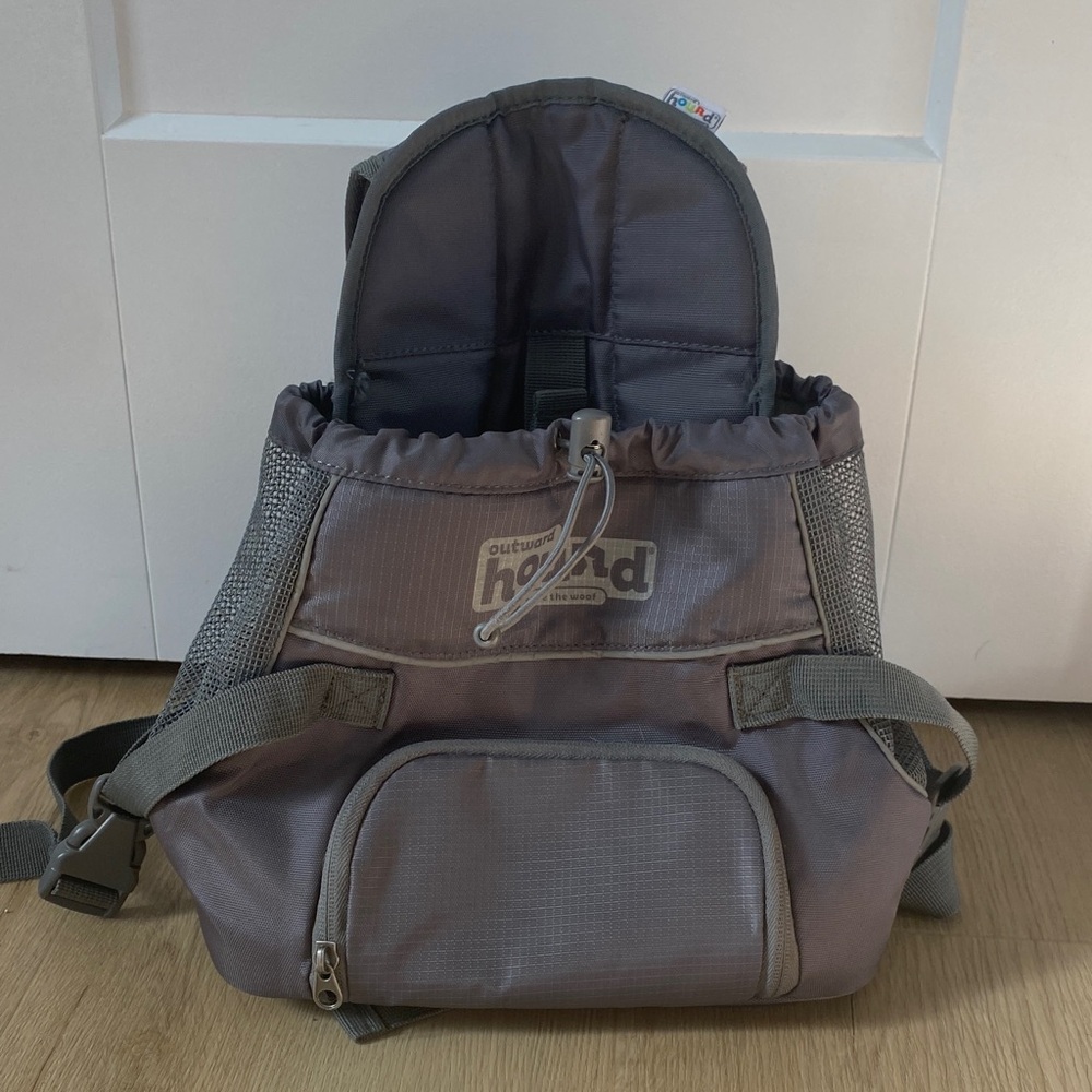 Outward Hound Gray Hands-Free Pet Carrier Backpack